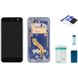 HTC U11 Display (mit Rahmen) dunkelblau - Set