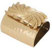 Saro Lifestyle Spun Shine Hammered Napkin Ring (Set of 4)