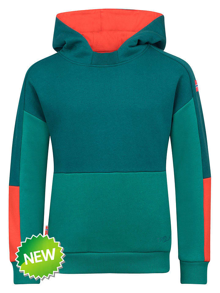 Trollkids Hoodie "Rondane" in Grün - 176