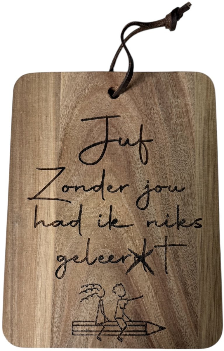 Bedankt juf cadeau - Hangende decoratie voor docenten