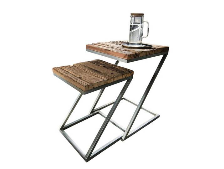 Main Möbel Beistelltisch Beistelltische 2er-Set II Windsor Holz & Eisen