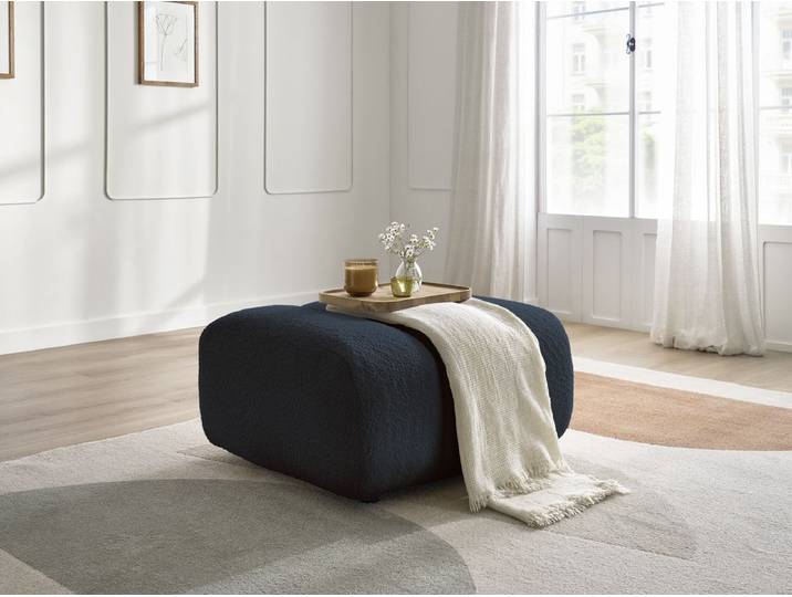 Pouf TALIA tissu bouclette