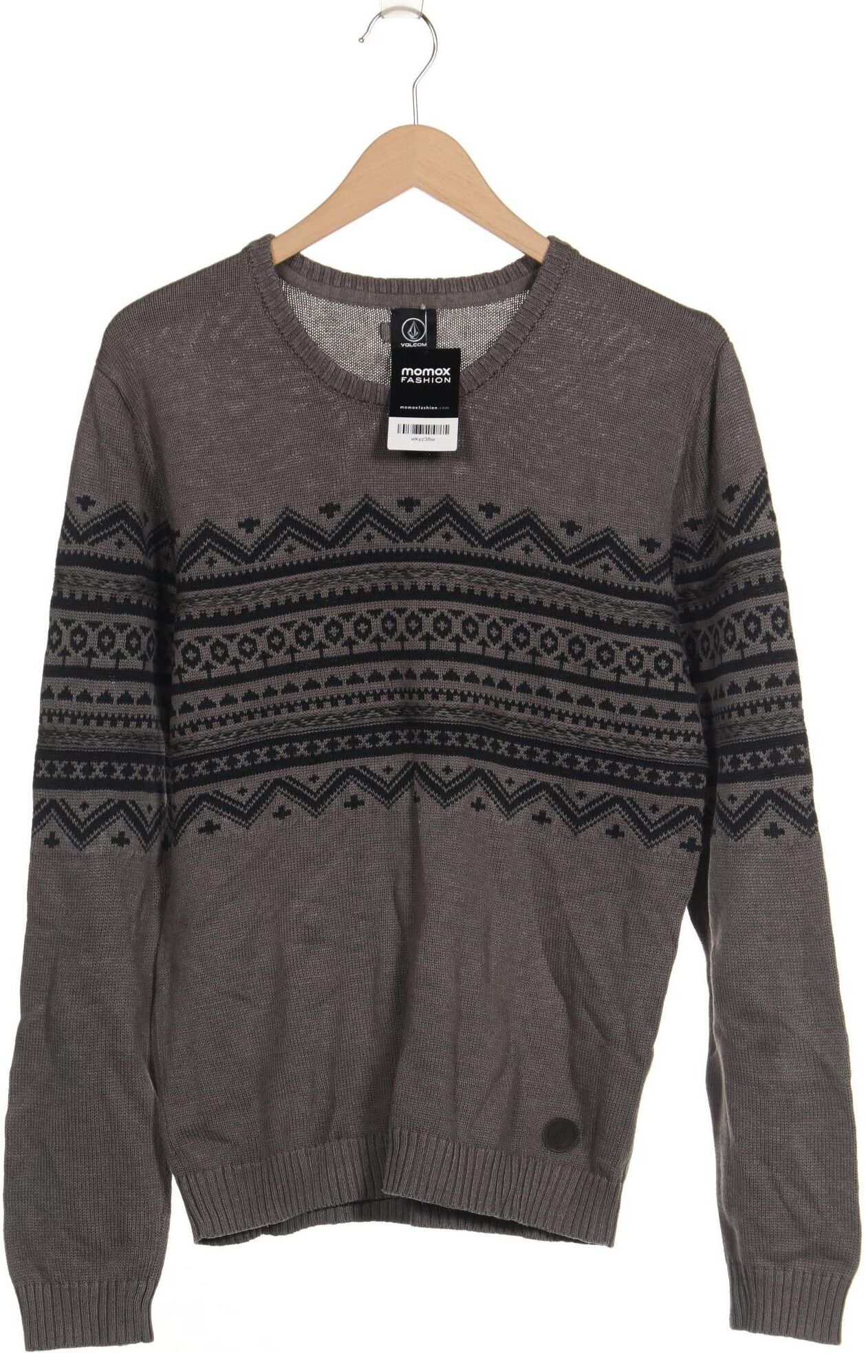 Volcom Herren Pullover, Grau, Gr. S, Baumwolle / Synthetik - Second Hand