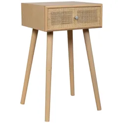 NACHTTISCH aus MDF und Gitter, braun, 40x36x70cm