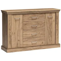 KOMMODE DESIO 142/95,5/42cm mit 4 Schubladen 2 Türen Eichefarben