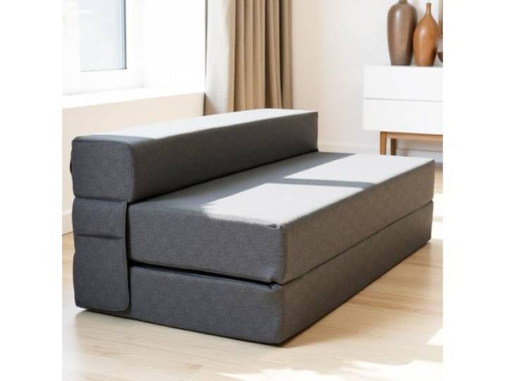 Schlafsofa 140 cm breit – 2-in-1 Bettfunktion & Gästebett, robuster Stoff 2-in-1 Schlafsofa & Gästebett · tagsüber Sofa, nachts Bett · bequem · robuster Stoffbezug abnehmbar & waschbar · OEKO-TEX
