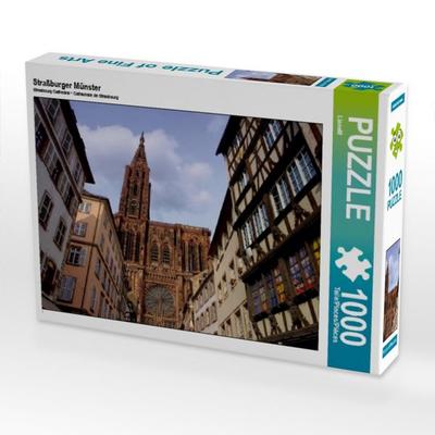 CALVENDO Puzzle Straßburger Münster | 1000 Teile Lege-Größe 64 × 48 cm Foto-Puzzle für glückliche Stunden