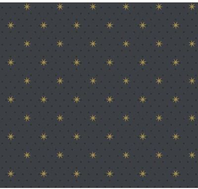 York Wallcoverings Stella Star Black Metallic Wallpaper