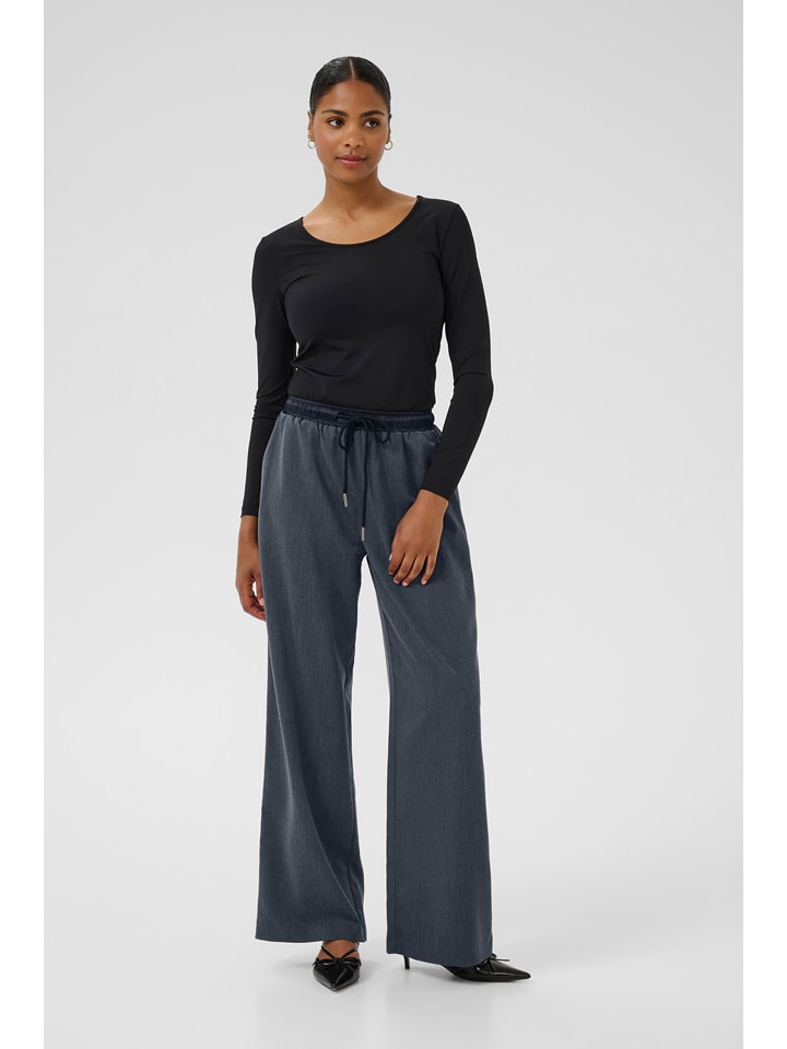 Kaffe Marlenehose in Blau - 38