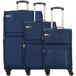 D&N Travel Line 6704 4-Rollen Kofferset 3tlg., Koffer, Blau