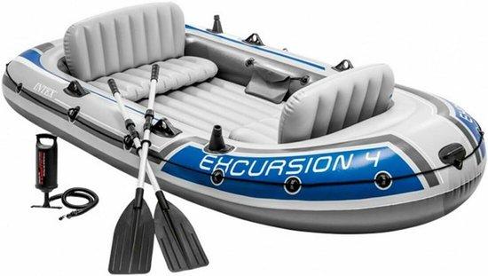 4-Persönliches Gummiboot mit Handpumpe und Paddeln - 315 x 165 x 43 cm