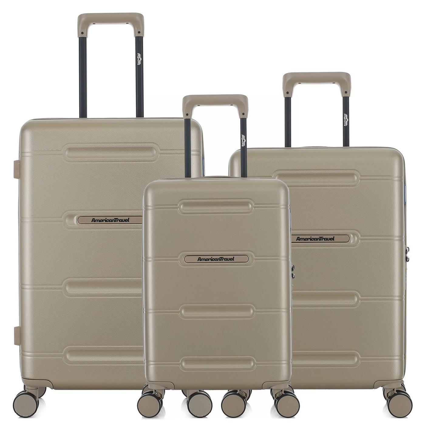 AMERICAN TRAVEL - 3ER-SET - Wochenend-, Handgepäck- und Handgepäck-XS-Koffer CLEVELAND