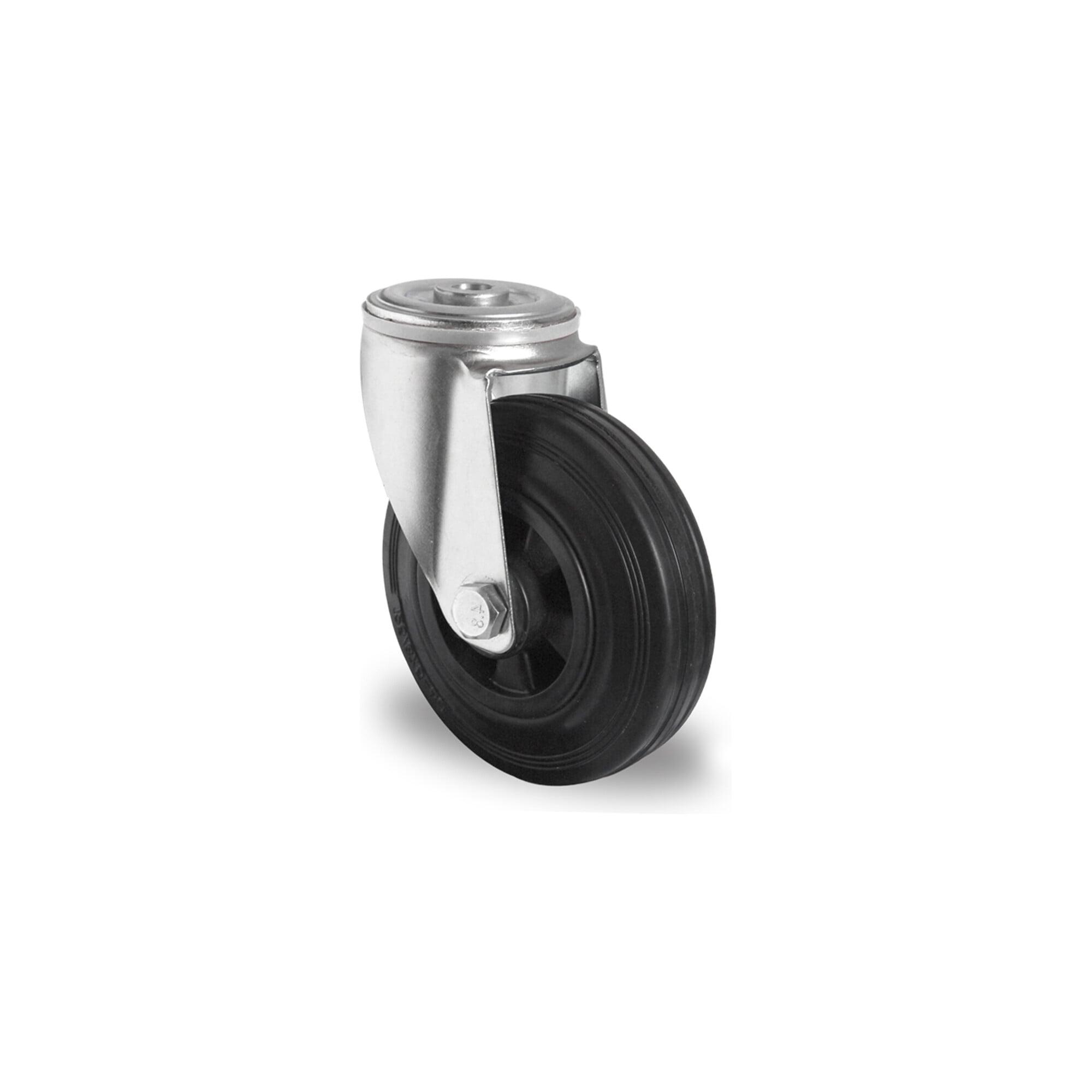 CASCOO Rückenlochlenkrolle ø 200 mm Serie P4S4 Rollenlager (HPH98W0200P4S4R0N)