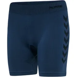 hummel First Seamless kurze Tights Damen dark denim M/L