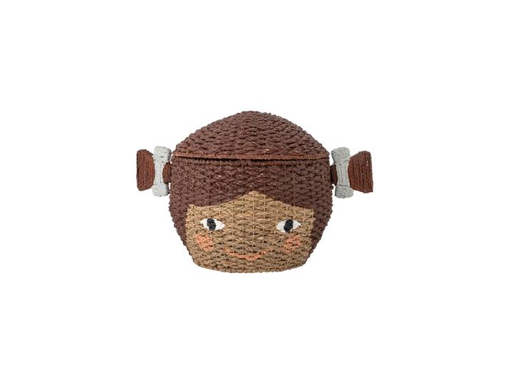 Aufbewahrungskorb „Lili“ mit Deckel Rattan Multicolor Bloomingville