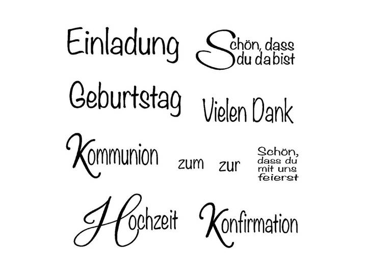 Rayher Clear Stamp Anlass 1 10 × 9 cm