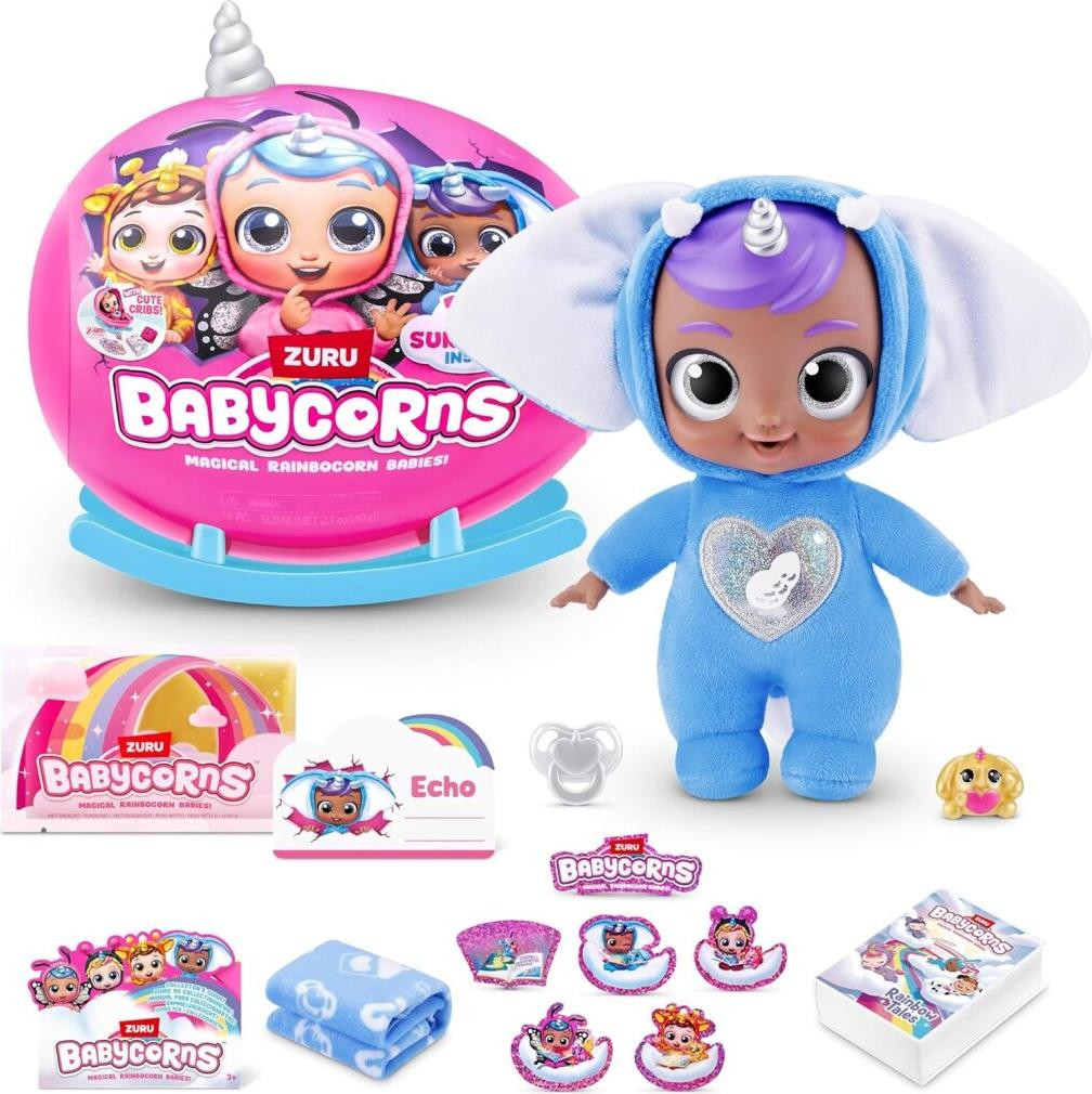 ZURU Rainbocorns S1: Baby roze-blauw