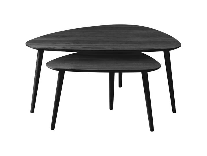 Beistelltisch 2er-Set Arde schwarz Holzwerkstoff B 70 T 45 cm - Beistelltisch 2er-Set