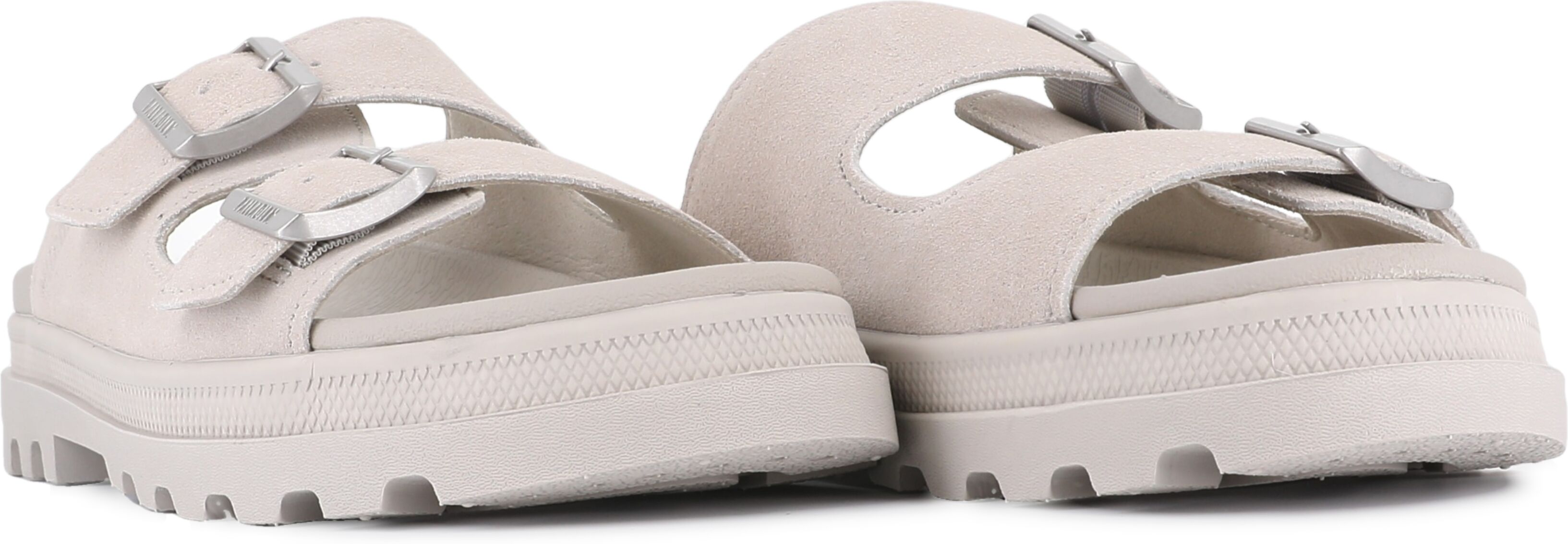 Pantolette PALLADIUM "DUNELITE RIVIERA SDE", Damen, Gr. 37, grau (natural grau), Schuhe Pantolette natural grau 37