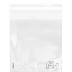 MONOUSO - Flachbeutel BOPP mit Falte Klebstoff 14x14cm G160 (1.000 Stück)