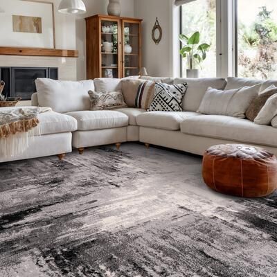 World Rug Gallery Bari Contemporary Abstract Art Area Rug