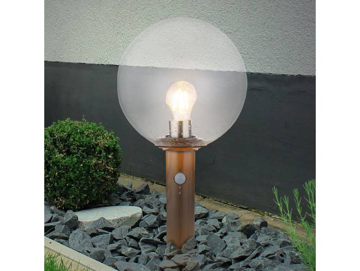 Borne lumineuse Ossy opt. Ø 25cm Transparent/Marron