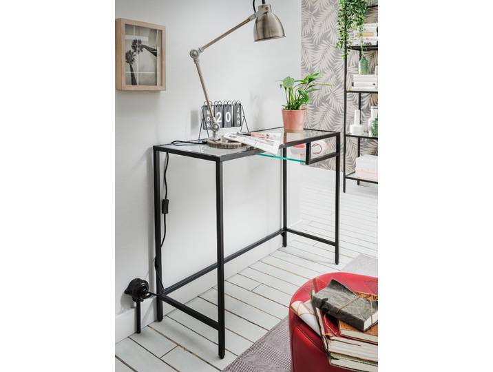 Ablageregal PAROLI, schwarz, B:100cm H:74cm T:36cm, Regale, Ablageregal