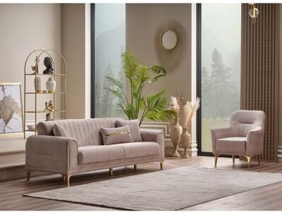 Furnia Weston 2 Pieces Living Room Sets 1 Sofa 2 chair