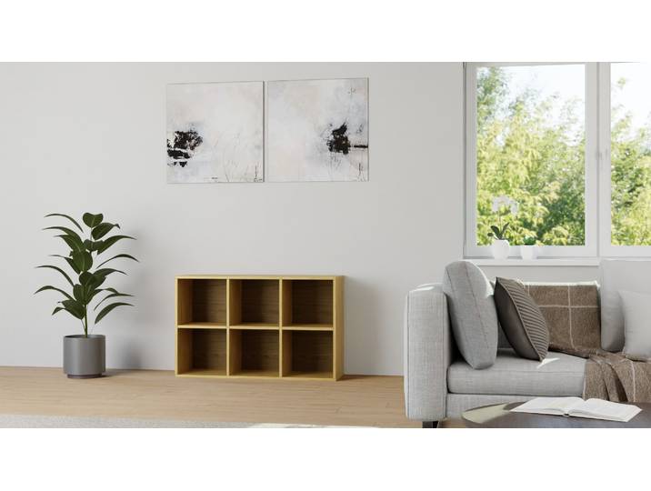 Schallplattensideboard nach Maß Eiche Natur geölt
