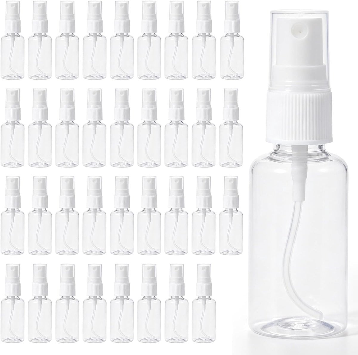 35 Navulbare kleine spuitflessen van kunststof voor parfum, cosmetica en vloeistoffen, 30 ml per stuk