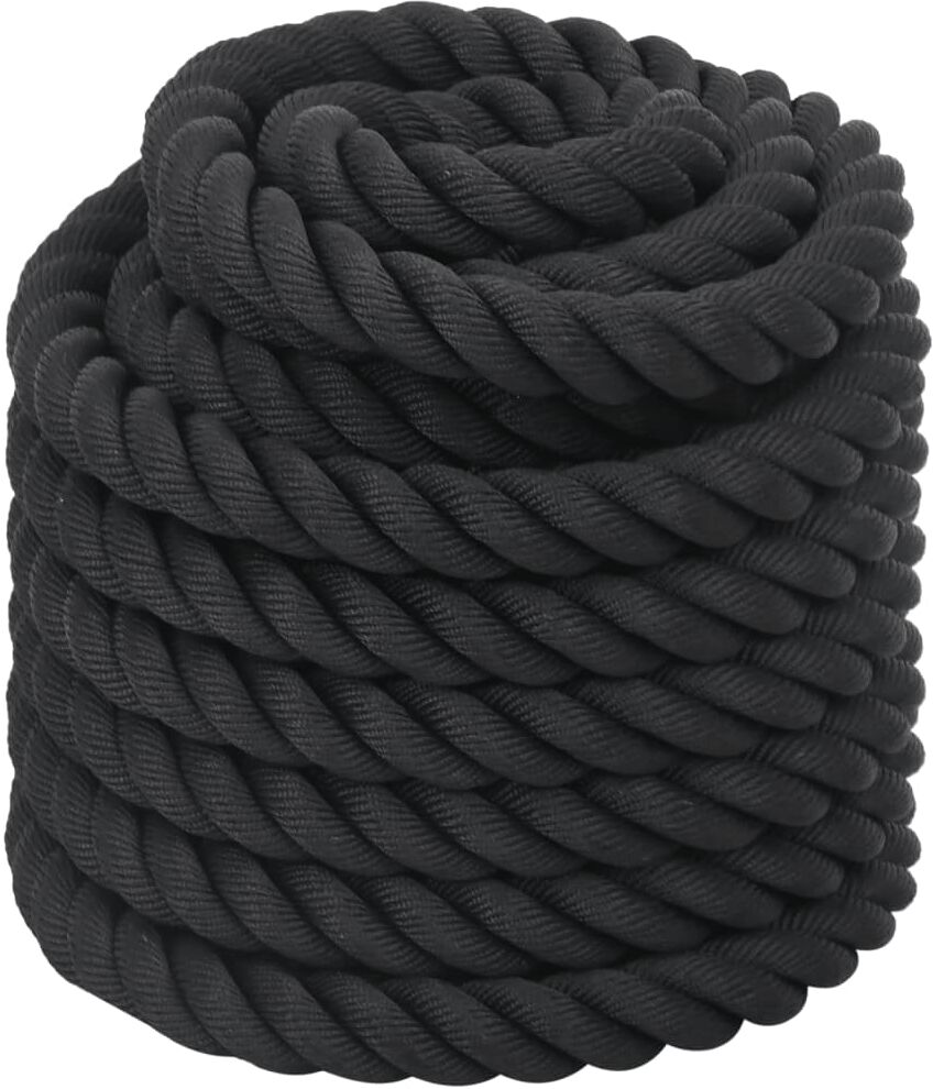 vidaXL Corde de combat noire 15 m 11 kg Polyester