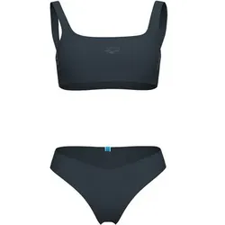 ARENA Damen Badeanzug TEAM STRIPE BIKINI BRALETTE, Größe XS in Grau ASPHALT