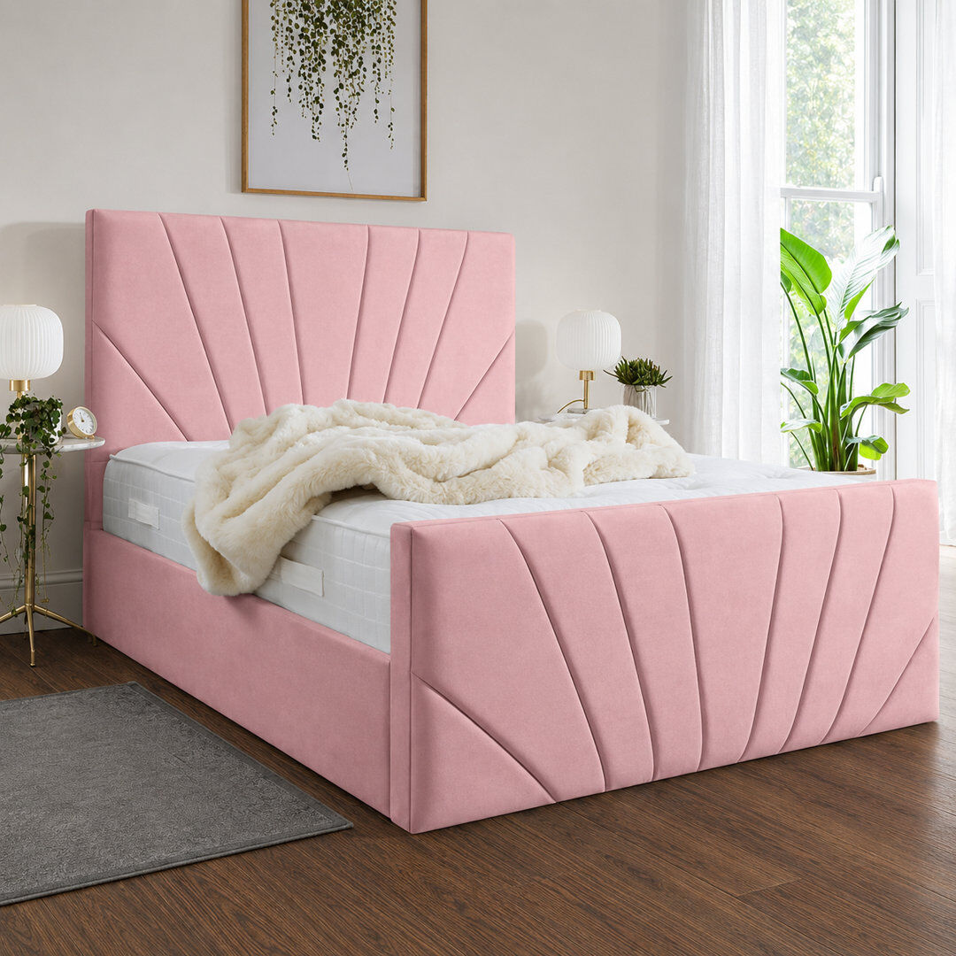 Brayden Studio Ebenezer Chappory Storage Bed Pink Double (4'6)