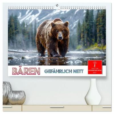 Bären - gefährlich nett (hochwertiger Premium Wandkalender 2027 DIN A2 quer), Kunstdruck in Hochglanz