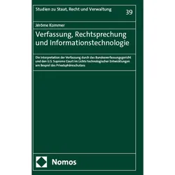 Verfassung, Rechtsprechung und Informationstechnologie, Fachbücher von Jérôme Kommer
