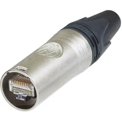 NEUTRIK® RJ45 etherCON® CAT.6a, 8-pol , Metall-, Klemmtechnik-Kabelstecker, gerade, nickelfarben