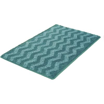 Kleine Wolke "Zack", Badvorleger, Badezimmer Teppich" Höhe 20 mm rutschhemmend beschichtet fußbodenheizungsgeeignet Badteppich, modernes Zickzack Design, Ton in Ton
