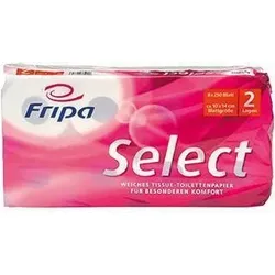 Fripa Toilettenpapier Select 1020806 2-lagig weiß 8 Rl./Pack.