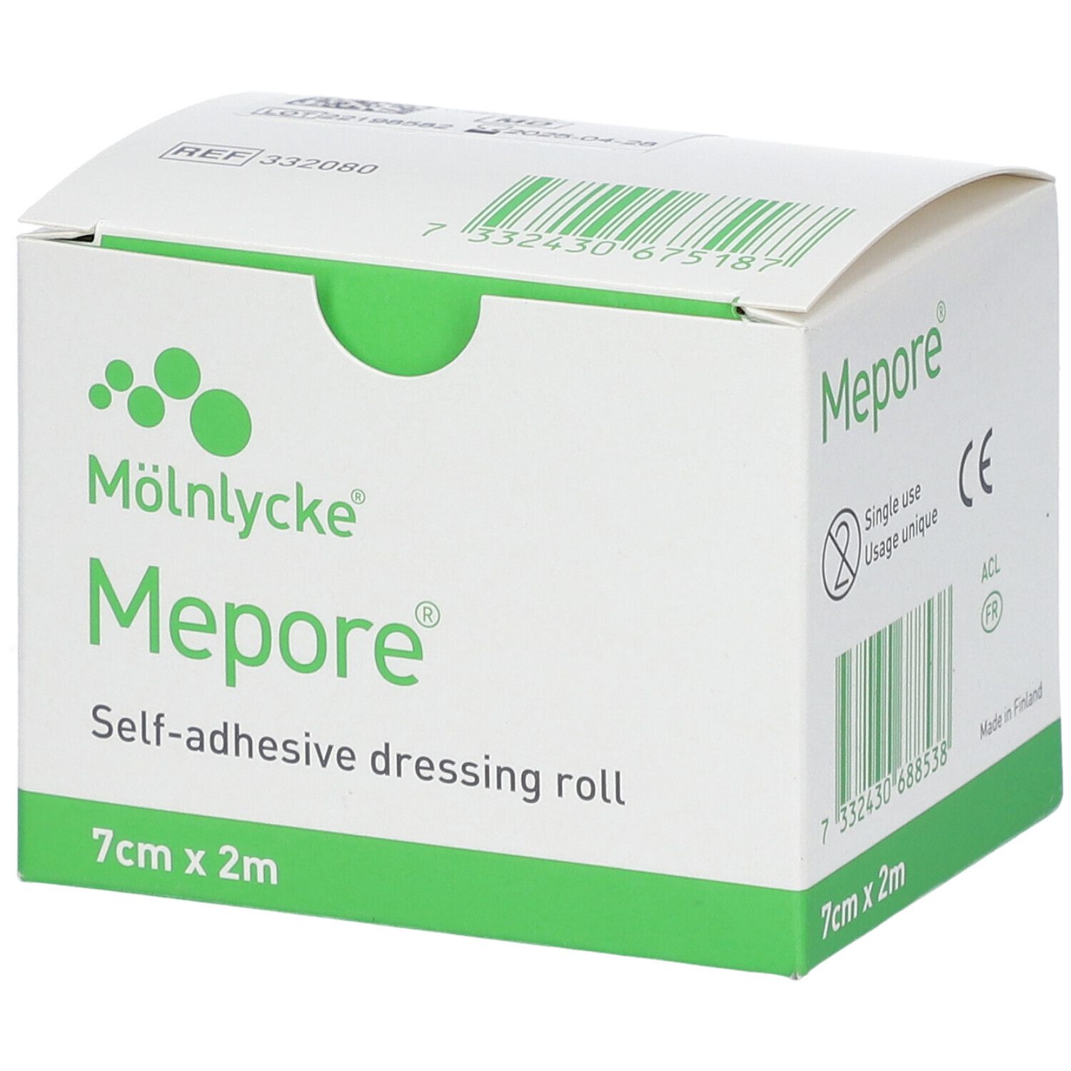 Mepore N/St Verband 7Cm x 2M Rol 1 St