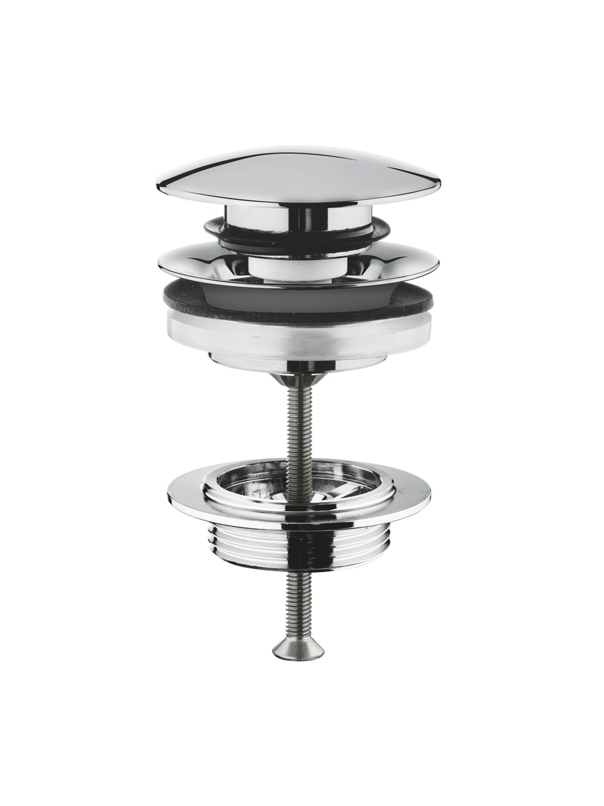 Grohe Ablaufgarnitur mit Druckstopfen, chrom