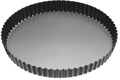 MasterClass Non-Stick Fluted 28cm Loose Base Round Quiche Tin