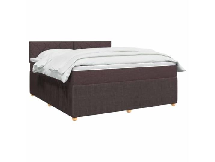 vidaXL Boxspringbett mit Matratze Dunkelbraun 140 x 190 cm Stoff