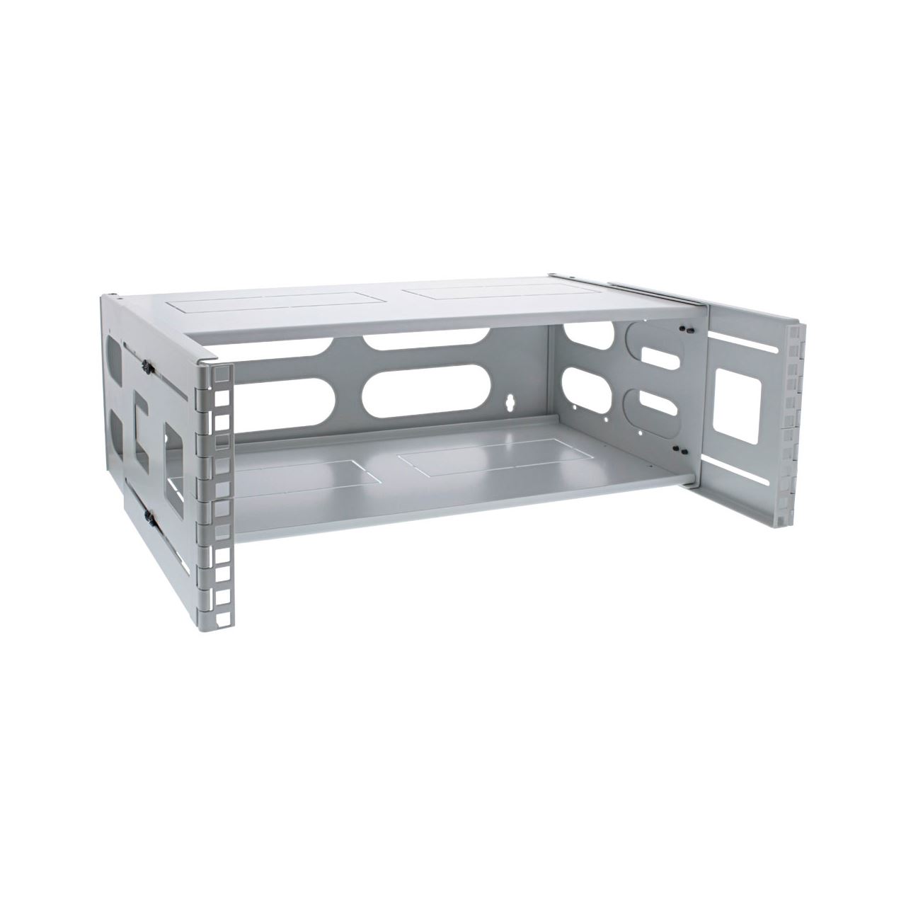 InLine 19" Rack zur Wandmontage, 4HE, 24-40cm Tiefe, mit Abdeckung, grau