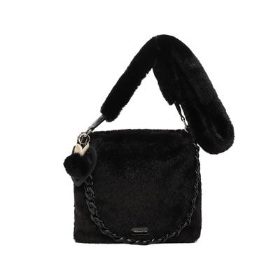 Umhängetasche TAMARIS "Umhängetasche TAS Marijana", Damen, Gr. B/H/T: 26cm x 27cm x 5cm, schwarz 100, Polyester, Taschen Umhängetasche