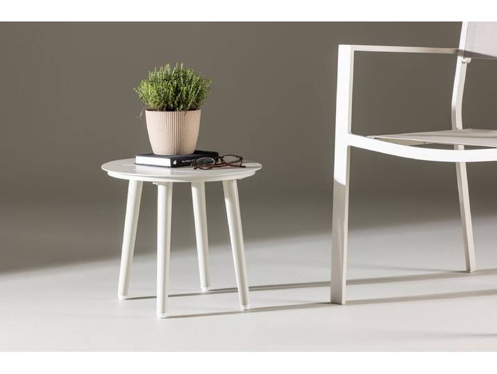 Garten Beistelltisch Amman - Ø40 in der Farbe Beige - Beige - Luxusbetten24
