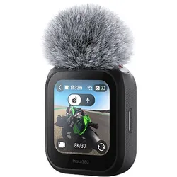 INSTA360 GPS-Vorschau-Fernsteuerung mit integriertem Mikrofon, Fernsteuerung, Schwarz
