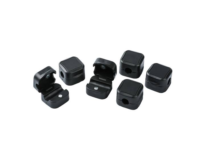 Kabelhalter 6er Set schwarz