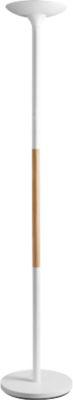 LED Stehleuchte UNILUX PRYSKA, Leistung 40 W, 4000 lm, 3000 K, 3 Leuchtstärken, dimmbar, Ø 340 x H 1800 mm, Stahl & FSC®-zertifiziertes Holz, weiß-buche