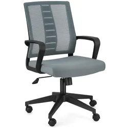 Bürostuhl Roman mit Armlehne, Stoff und Kunststoff, modern, höhenverstellbar, grau