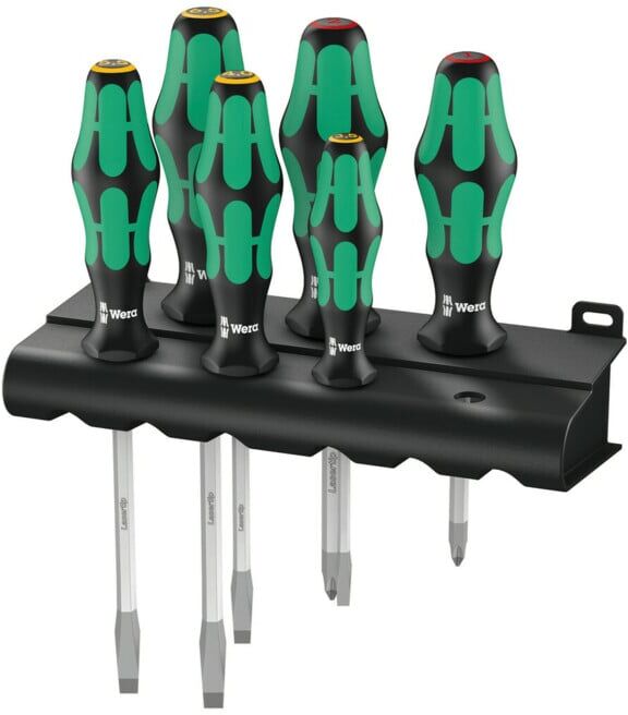 334 SK/6 Rack Jeu de tournevis Kraftform Plus Lasertip + Rack, 6 pièces ; Wera (05007680001)